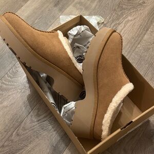 UGG Brown Shearling-Lined Mules